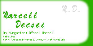 marcell decsei business card